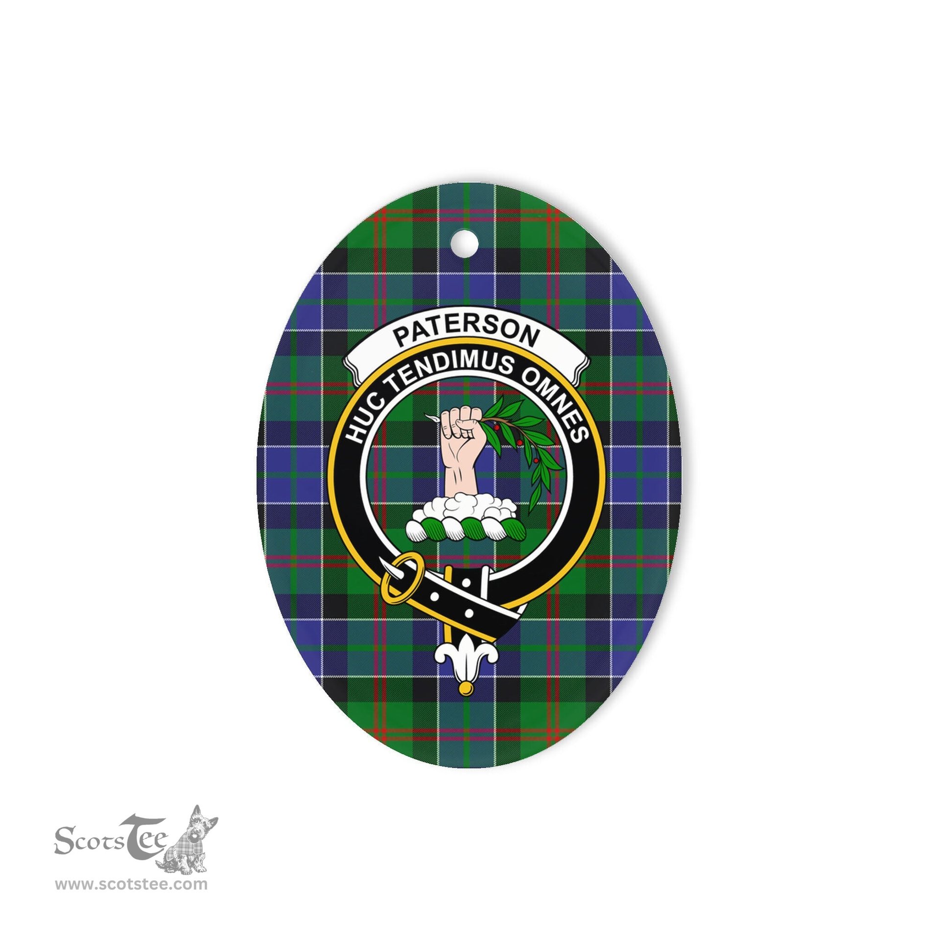Paterson Scottish Clan Plaid Ornament Gift. Christmas Tree Ornament Paterson Clan Tartan Ornament,  ceramic ornament, personalized christmas ornaments, christmas tree ornaments, christmas door decorations, Plaid Ornament, Tartan Ceramic Ornament