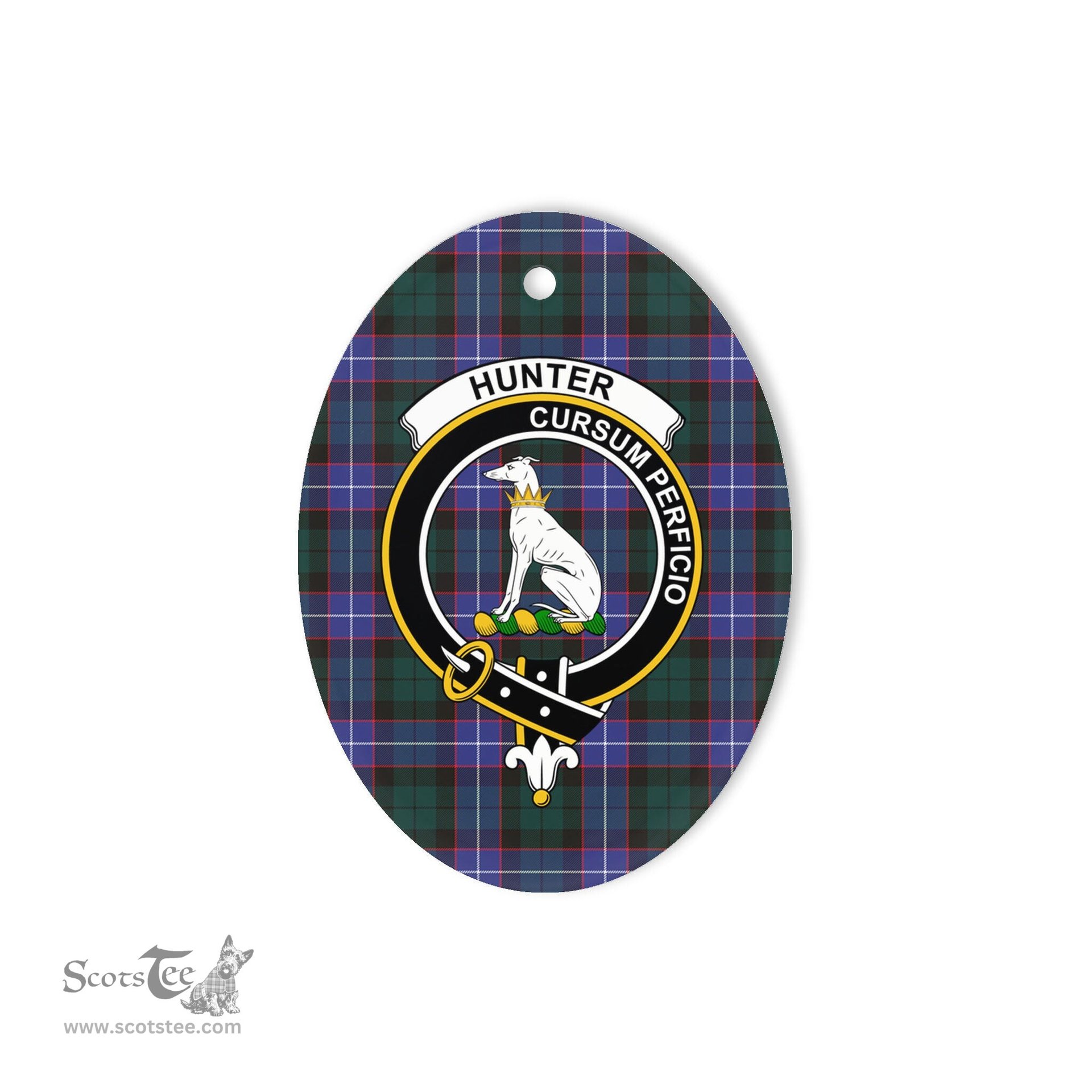 Hunter Scottish Clan Plaid Ornament Gift. Christmas Tree Ornament Hunter Clan Tartan Ornament,  ceramic ornament, personalized christmas ornaments, christmas tree ornaments, christmas door decorations, Plaid Ornament, Tartan Ceramic Ornament