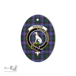 Hunter Scottish Clan Plaid Ornament Gift. Christmas Tree Ornament Hunter Clan Tartan Ornament,  ceramic ornament, personalized christmas ornaments, christmas tree ornaments, christmas door decorations, Plaid Ornament, Tartan Ceramic Ornament