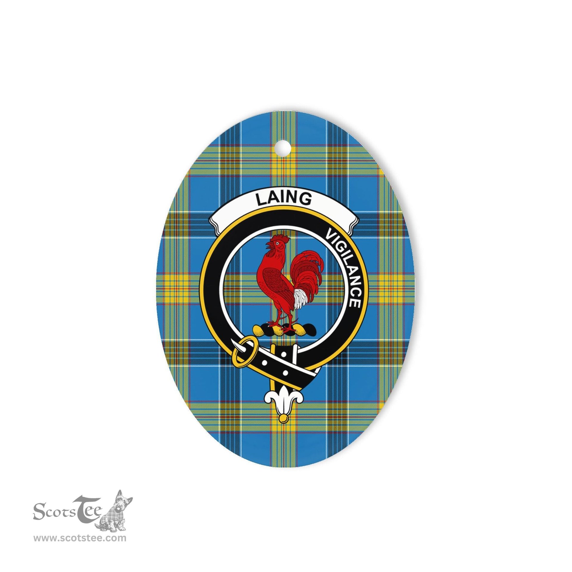 Laing Scottish Clan Plaid Ornament Gift. Christmas Tree Ornament Laing Clan Tartan Ornament,  ceramic ornament, personalized christmas ornaments, christmas tree ornaments, christmas door decorations, Plaid Ornament, Tartan Ceramic Ornament