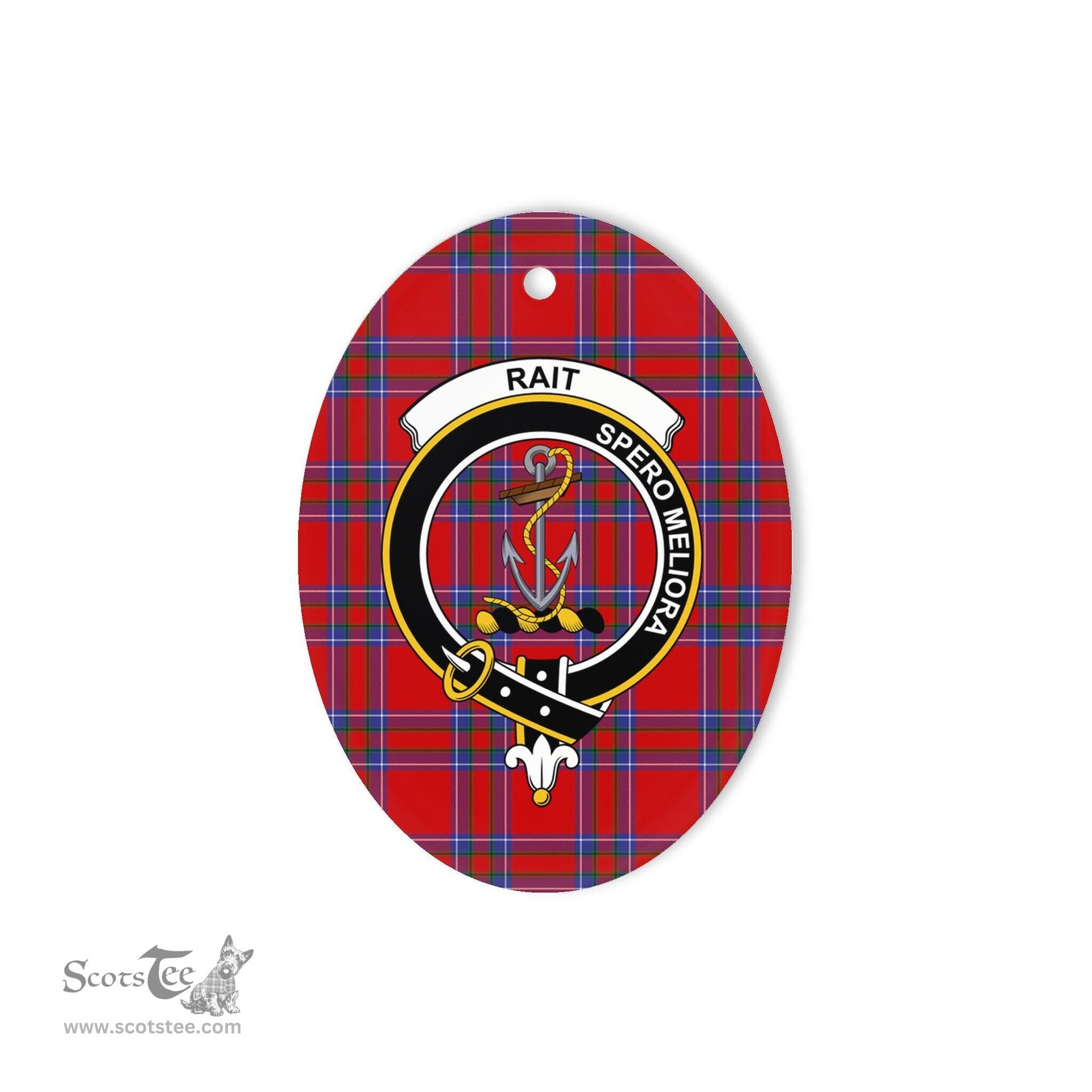Rait Scottish Clan Plaid Ornament Gift. Christmas Tree Ornament Rait Clan Tartan Ornament,  ceramic ornament, personalized christmas ornaments, christmas tree ornaments, christmas door decorations, Plaid Ornament, Tartan Ceramic Ornament