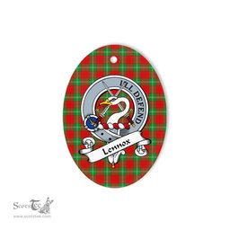 Lennox Scottish Clan Badge Plaid Ornament Gift. Christmas Tree Ornament Lennox Tartan Ornament,  ceramic ornament, personalized christmas ornaments, christmas tree ornaments, christmas door decorations, Plaid Ornament, Tartan Ceramic Ornament