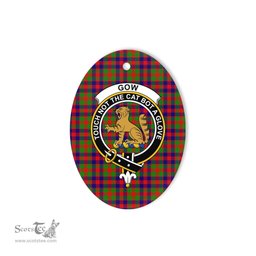 Gow McGouan Scottish Clan Plaid Ornament Gift. Christmas Tree Ornament Gow McGouan Clan Tartan Ornament,  ceramic ornament, personalized christmas ornaments, christmas tree ornaments, christmas door decorations, Plaid Ornament, Tartan Ceramic Ornament