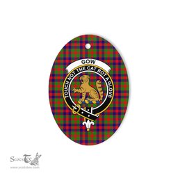 Gow McGouan Scottish Clan Plaid Ornament Gift. Christmas Tree Ornament Gow McGouan Clan Tartan Ornament,  ceramic ornament, personalized christmas ornaments, christmas tree ornaments, christmas door decorations, Plaid Ornament, Tartan Ceramic Ornament