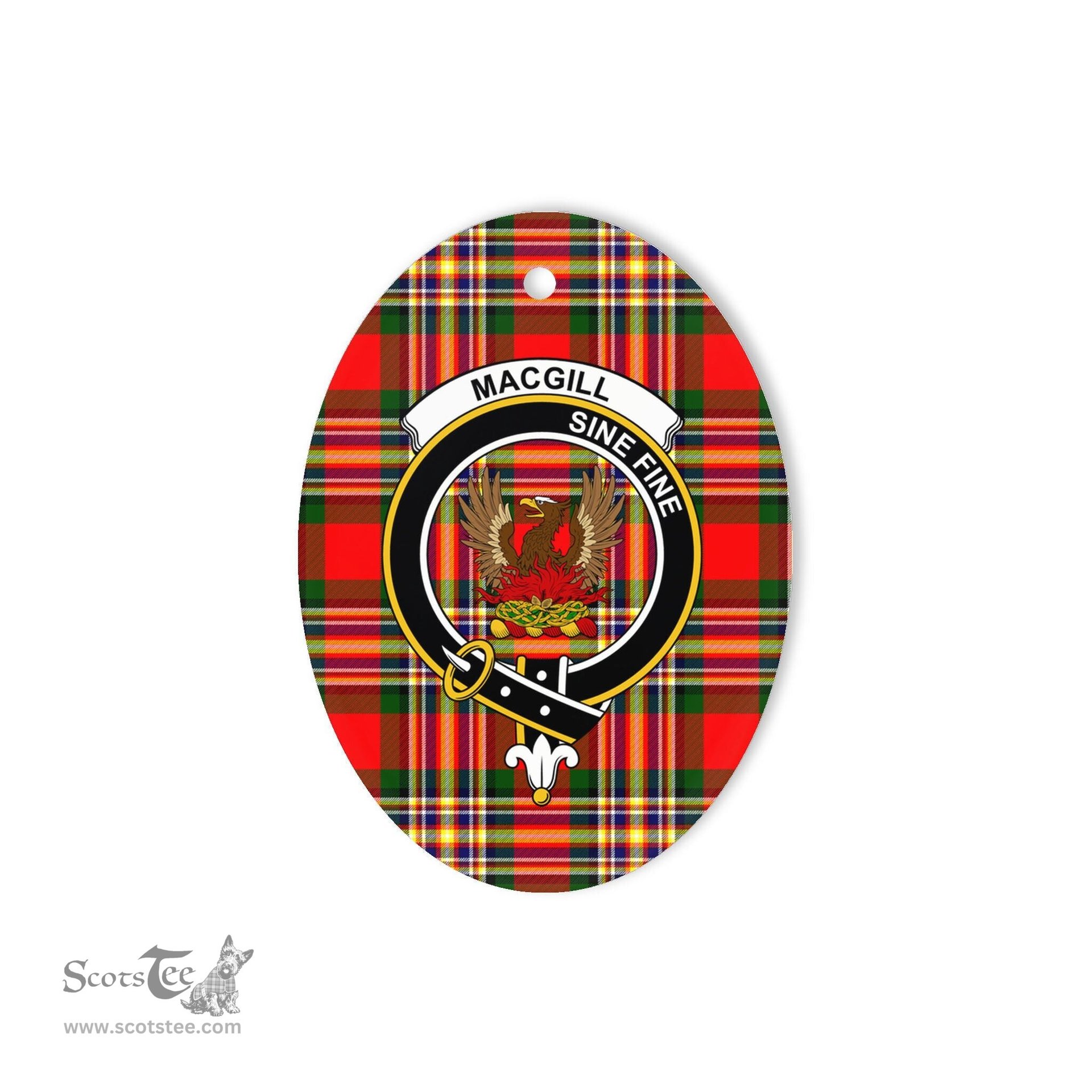 MacGill Scottish Clan Plaid Ornament Gift. Christmas Tree Ornament MacGill Clan Tartan Ornament,  ceramic ornament, personalized christmas ornaments, christmas tree ornaments, christmas door decorations, Plaid Ornament, Tartan Ceramic Ornament