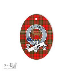 Scott Scottish Clan Badge Plaid Ornament Gift. Christmas Tree Ornament Scott Tartan Ornament,  ceramic ornament, personalized christmas ornaments, christmas tree ornaments, christmas door decorations, Plaid Ornament, Tartan Ceramic Ornament