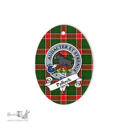 Pollock Scottish Clan Badge Plaid Ornament Gift. Christmas Tree Ornament Pollock Tartan Ornament,  ceramic ornament, personalized christmas ornaments, christmas tree ornaments, christmas door decorations, Plaid Ornament, Tartan Ceramic Ornament