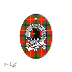 Turnbull Scottish Clan Badge Plaid Ornament Gift. Christmas Tree Ornament Turnbull Tartan Ornament,  ceramic ornament, personalized christmas ornaments, christmas tree ornaments, christmas door decorations, Plaid Ornament, Tartan Ceramic Ornament