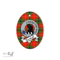 Turnbull Scottish Clan Badge Plaid Ornament Gift. Christmas Tree Ornament Turnbull Tartan Ornament,  ceramic ornament, personalized christmas ornaments, christmas tree ornaments, christmas door decorations, Plaid Ornament, Tartan Ceramic Ornament