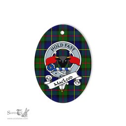 Macleod Scottish Clan Badge Plaid Ornament Gift. Christmas Tree Ornament Macleod Tartan Ornament,  ceramic ornament, personalized christmas ornaments, christmas tree ornaments, christmas door decorations, Plaid Ornament, Tartan Ceramic Ornament