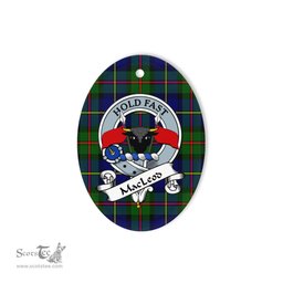 Macleod Scottish Clan Badge Plaid Ornament Gift. Christmas Tree Ornament Macleod Tartan Ornament,  ceramic ornament, personalized christmas ornaments, christmas tree ornaments, christmas door decorations, Plaid Ornament, Tartan Ceramic Ornament