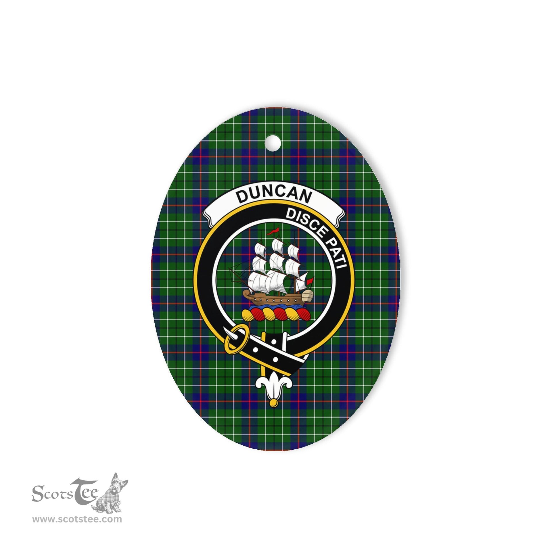 Duncan Scottish Clan Plaid Ornament Gift. Christmas Tree Ornament Duncan Clan Tartan Ornament,  ceramic ornament, personalized christmas ornaments, christmas tree ornaments, christmas door decorations, Plaid Ornament, Tartan Ceramic Ornament