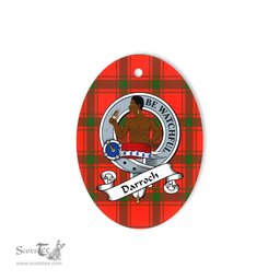 Darroch Scottish Clan Badge Plaid Ornament Gift. Christmas Tree Ornament Darroch Tartan Ornament,  ceramic ornament, personalized christmas ornaments, christmas tree ornaments, christmas door decorations, Plaid Ornament, Tartan Ceramic Ornament