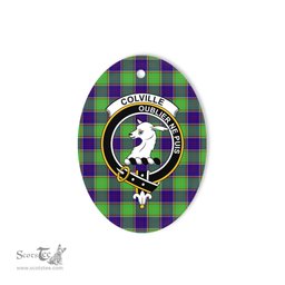 Colville Scottish Clan Plaid Ornament Gift. Christmas Tree Ornament Colville Clan Tartan Ornament,  ceramic ornament, personalized christmas ornaments, christmas tree ornaments, christmas door decorations, Plaid Ornament, Tartan Ceramic Ornament