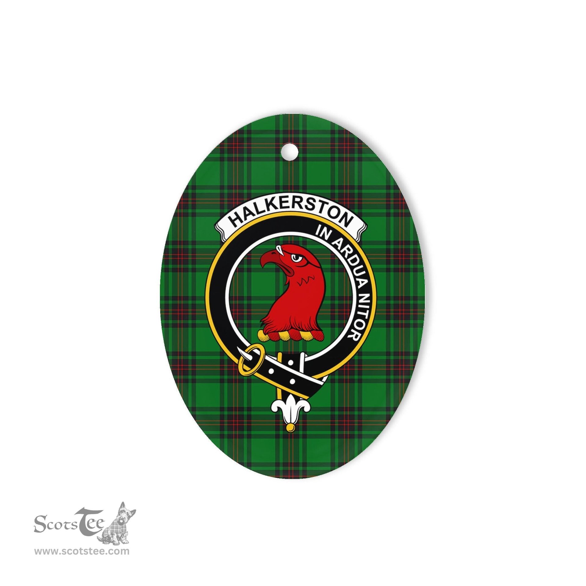 Halkerston Scottish Clan Plaid Ornament Gift. Christmas Tree Ornament Halkerston Clan Tartan Ornament,  ceramic ornament, personalized christmas ornaments, christmas tree ornaments, christmas door decorations, Plaid Ornament, Tartan Ceramic Ornament