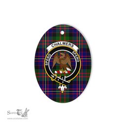 Chalmers Scottish Clan Plaid Ornament Gift. Christmas Tree Ornament Chalmers Clan Tartan Ornament,  ceramic ornament, personalized christmas ornaments, christmas tree ornaments, christmas door decorations, Plaid Ornament, Tartan Ceramic Ornament