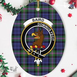 Baird Scottish Clan Plaid Ornament Gift. Christmas Tree Ornament Baird Clan Tartan Ornament,  ceramic ornament, personalized christmas ornaments, christmas tree ornaments, christmas door decorations, Plaid Ornament, Tartan Ceramic Ornament