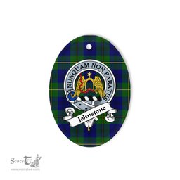 Johnstone Scottish Clan Badge Plaid Ornament Gift. Christmas Tree Ornament Johnstone Tartan Ornament,  ceramic ornament, personalized christmas ornaments, christmas tree ornaments, christmas door decorations, Plaid Ornament, Tartan Ceramic Ornament