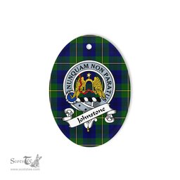 Johnstone Scottish Clan Badge Plaid Ornament Gift. Christmas Tree Ornament Johnstone Tartan Ornament,  ceramic ornament, personalized christmas ornaments, christmas tree ornaments, christmas door decorations, Plaid Ornament, Tartan Ceramic Ornament