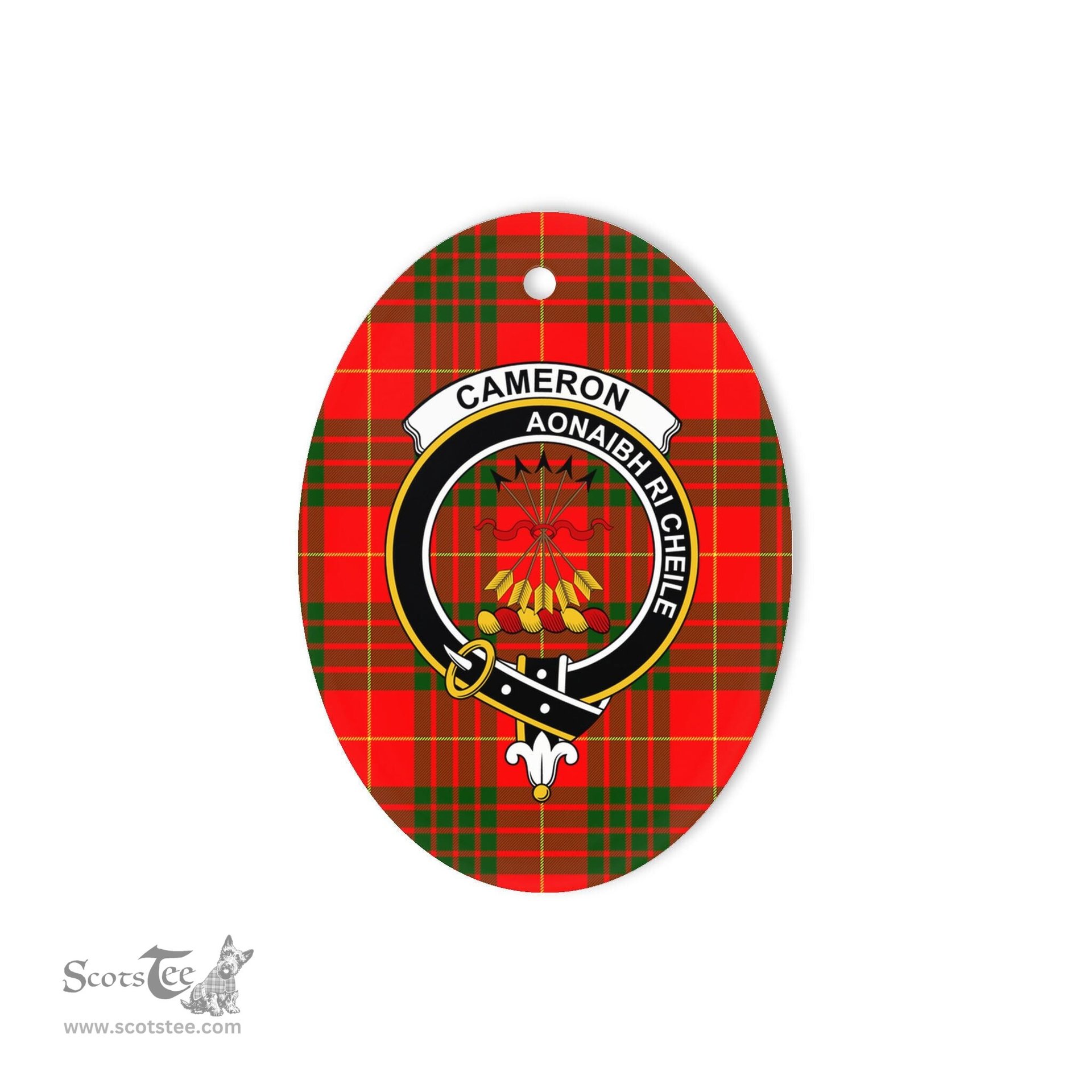 Cameron Scottish Clan Plaid Ornament Gift. Christmas Tree Ornament Cameron Clan Tartan Ornament,  ceramic ornament, personalized christmas ornaments, christmas tree ornaments, christmas door decorations, Plaid Ornament, Tartan Ceramic Ornament