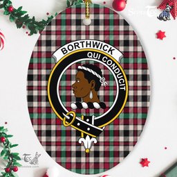 Borthwick Scottish Clan Plaid Ornament Gift. Christmas Tree Ornament Borthwick Clan Tartan Ornament,  ceramic ornament, personalized christmas ornaments, christmas tree ornaments, christmas door decorations, Plaid Ornament, Tartan Ceramic Ornament