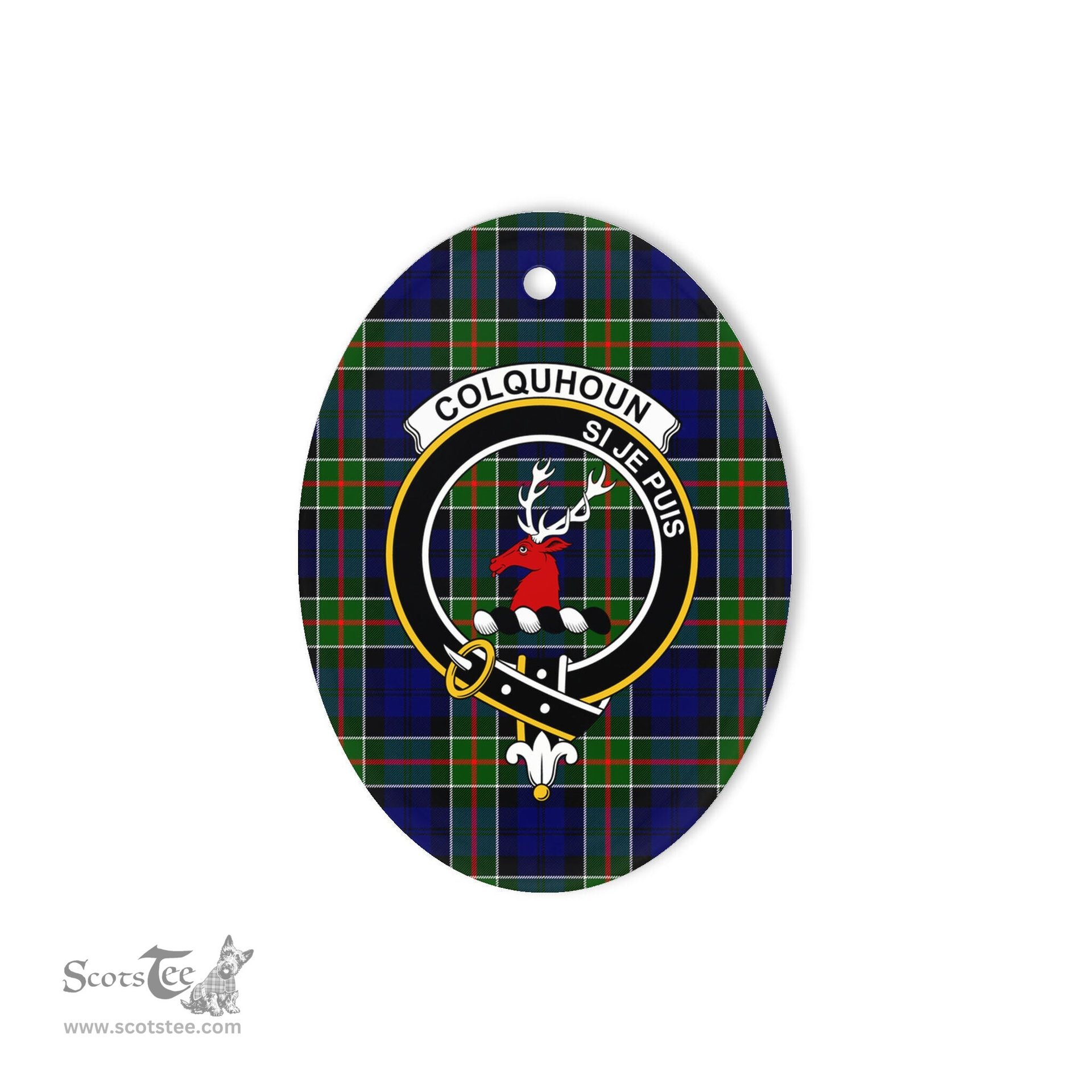 Colquhoun Scottish Clan Plaid Ornament Gift. Christmas Tree Ornament Colquhoun Clan Tartan Ornament,  ceramic ornament, personalized christmas ornaments, christmas tree ornaments, christmas door decorations, Plaid Ornament, Tartan Ceramic Ornament