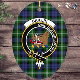Baillie Scottish Clan Plaid Ornament Gift. Christmas Tree Ornament Baillie Clan Tartan Ornament,  ceramic ornament, personalized christmas ornaments, christmas tree ornaments, christmas door decorations, Plaid Ornament, Tartan Ceramic Ornament