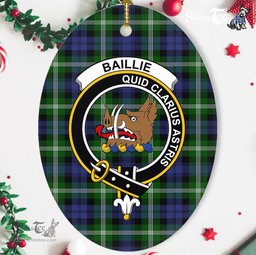 Baillie Scottish Clan Plaid Ornament Gift. Christmas Tree Ornament Baillie Clan Tartan Ornament,  ceramic ornament, personalized christmas ornaments, christmas tree ornaments, christmas door decorations, Plaid Ornament, Tartan Ceramic Ornament