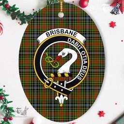 Brisbane Scottish Clan Plaid Ornament Gift. Christmas Tree Ornament Brisbane Clan Tartan Ornament,  ceramic ornament, personalized christmas ornaments, christmas tree ornaments, christmas door decorations, Plaid Ornament, Tartan Ceramic Ornament
