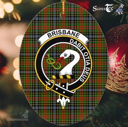 Brisbane Scottish Clan Plaid Ornament Gift. Christmas Tree Ornament Brisbane Clan Tartan Ornament,  ceramic ornament, personalized christmas ornaments, christmas tree ornaments, christmas door decorations, Plaid Ornament, Tartan Ceramic Ornament