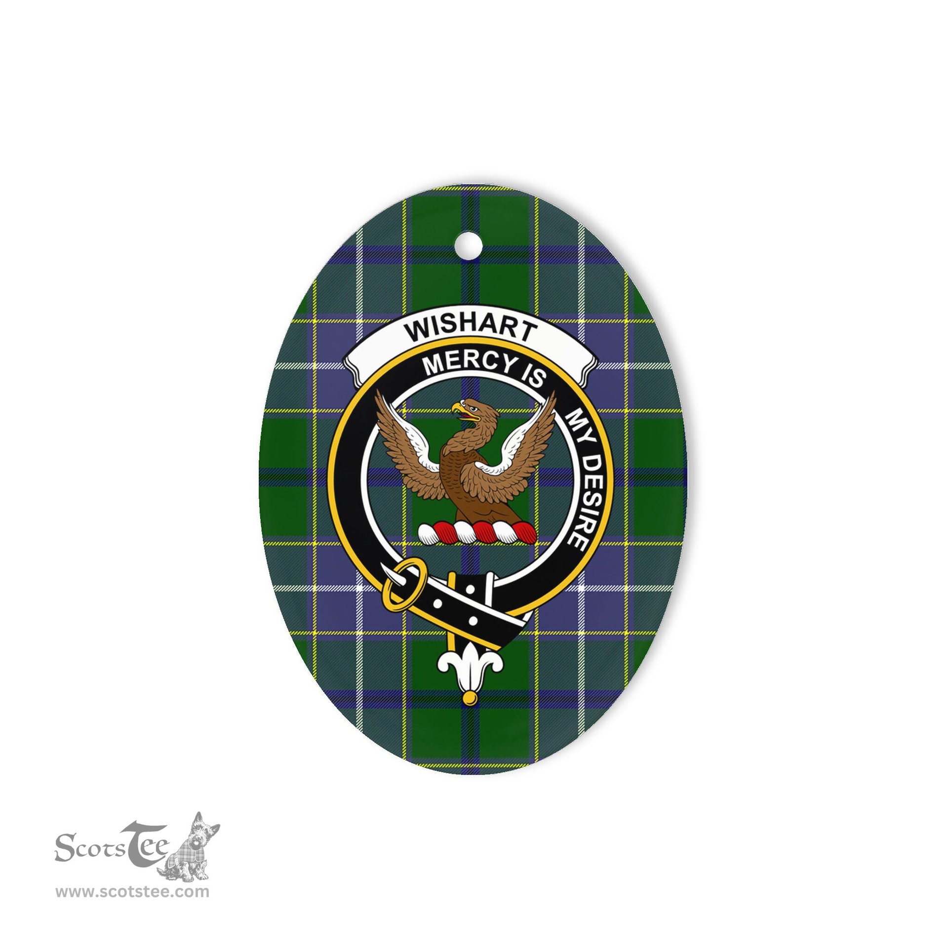 Wishart Scottish Clan Plaid Ornament Gift. Christmas Tree Ornament Wishart Clan Tartan Ornament,  ceramic ornament, personalized christmas ornaments, christmas tree ornaments, christmas door decorations, Plaid Ornament, Tartan Ceramic Ornament