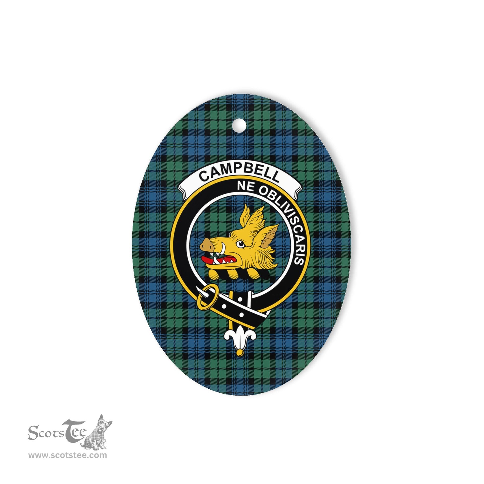 Campbell Scottish Clan Plaid Ornament Gift. Christmas Tree Ornament Campbell Clan Tartan Ornament,  ceramic ornament, personalized christmas ornaments, christmas tree ornaments, christmas door decorations, Plaid Ornament, Tartan Ceramic Ornament