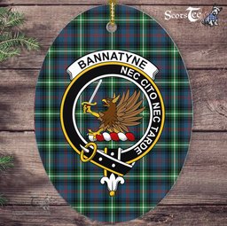 Bannatyne Scottish Clan Plaid Ornament Gift. Christmas Tree Ornament Bannatyne Clan Tartan Ornament,  ceramic ornament, personalized christmas ornaments, christmas tree ornaments, christmas door decorations, Plaid Ornament, Tartan Ceramic Ornament