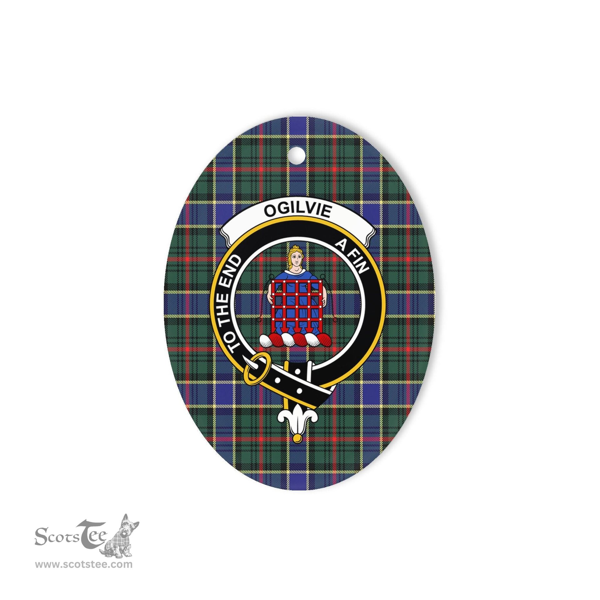 Ogilvie Scottish Clan Plaid Ornament Gift. Christmas Tree Ornament Ogilvie Clan Tartan Ornament,  ceramic ornament, personalized christmas ornaments, christmas tree ornaments, christmas door decorations, Plaid Ornament, Tartan Ceramic Ornament