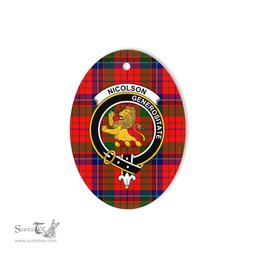 Nicolson Scottish Clan Plaid Ornament Gift. Christmas Tree Ornament Nicolson Clan Tartan Ornament,  ceramic ornament, personalized christmas ornaments, christmas tree ornaments, christmas door decorations, Plaid Ornament, Tartan Ceramic Ornament
