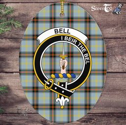 Bell Scottish Clan Plaid Ornament Gift. Christmas Tree Ornament Bell Clan Tartan Ornament,  ceramic ornament, personalized christmas ornaments, christmas tree ornaments, christmas door decorations, Plaid Ornament, Tartan Ceramic Ornament