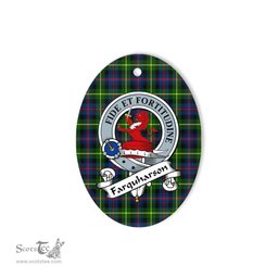 Farquharson Scottish Clan Badge Plaid Ornament Gift. Christmas Tree Ornament Farquharson Tartan Ornament,  ceramic ornament, personalized christmas ornaments, christmas tree ornaments, christmas door decorations, Plaid Ornament, Tartan Ceramic Ornament
