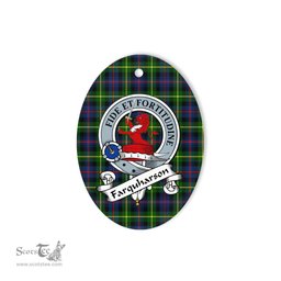 Farquharson Scottish Clan Badge Plaid Ornament Gift. Christmas Tree Ornament Farquharson Tartan Ornament,  ceramic ornament, personalized christmas ornaments, christmas tree ornaments, christmas door decorations, Plaid Ornament, Tartan Ceramic Ornament