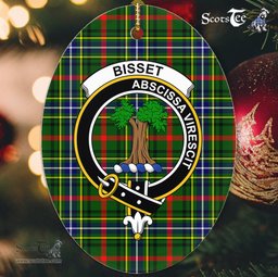 Bisset Scottish Clan Plaid Ornament Gift. Christmas Tree Ornament Bisset Clan Tartan Ornament,  ceramic ornament, personalized christmas ornaments, christmas tree ornaments, christmas door decorations, Plaid Ornament, Tartan Ceramic Ornament