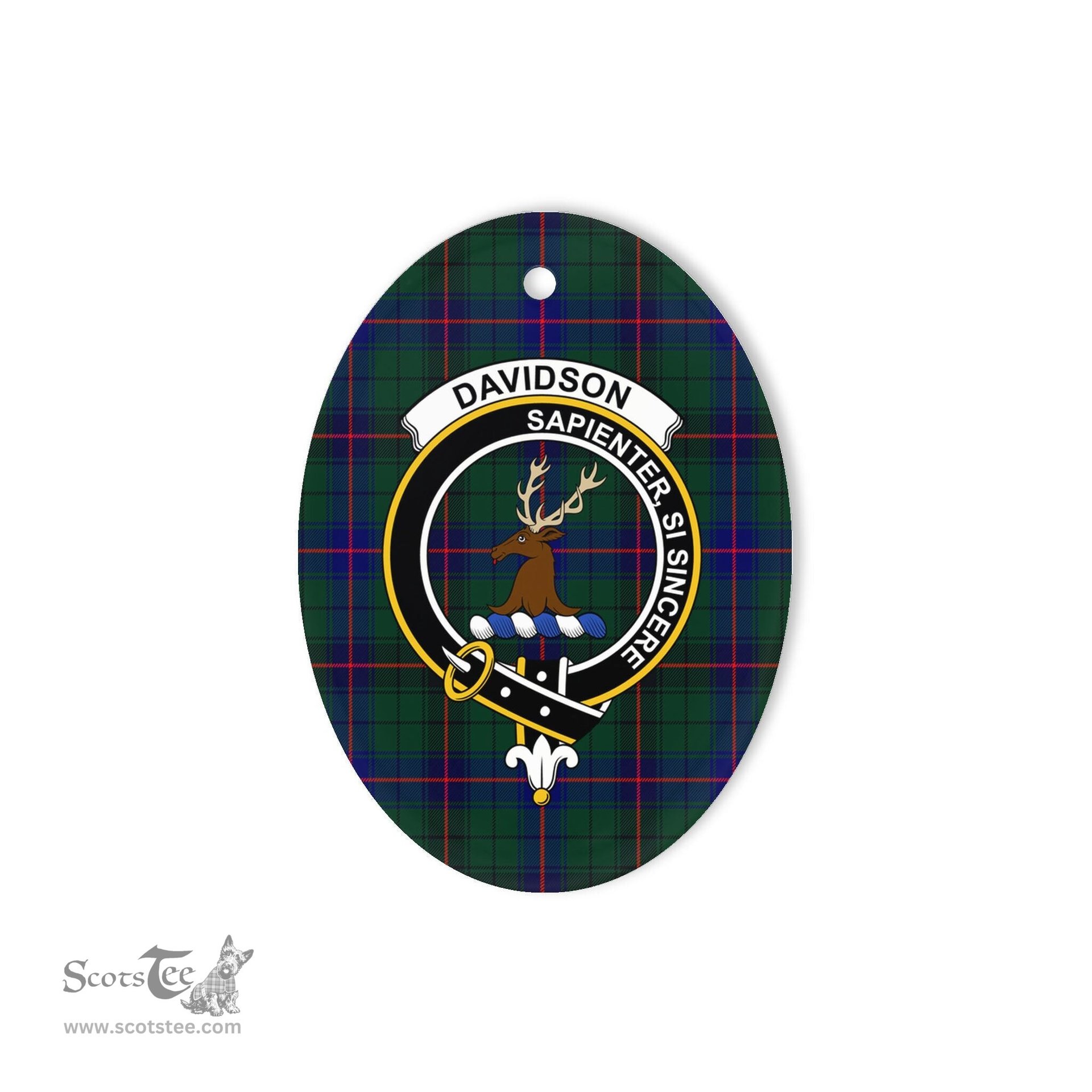 Davidson Scottish Clan Plaid Ornament Gift. Christmas Tree Ornament Davidson Clan Tartan Ornament,  ceramic ornament, personalized christmas ornaments, christmas tree ornaments, christmas door decorations, Plaid Ornament, Tartan Ceramic Ornament