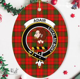 Adair Scottish Clan Plaid Ornament Gift. Christmas Tree Ornament Adair Clan Tartan Ornament,  ceramic ornament, personalized christmas ornaments, christmas tree ornaments, christmas door decorations, Plaid Ornament, Tartan Ceramic Ornament