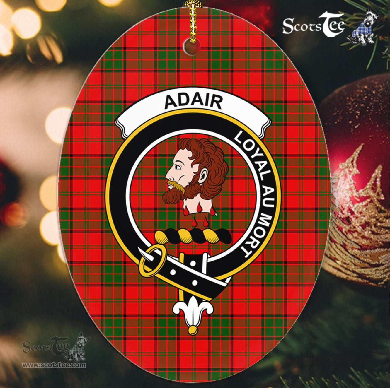 Adair Scottish Clan Plaid Ornament Gift. Christmas Tree Ornament Adair Clan Tartan Ornament,  ceramic ornament, personalized christmas ornaments, christmas tree ornaments, christmas door decorations, Plaid Ornament, Tartan Ceramic Ornament