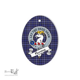 Fleming Scottish Clan Badge Plaid Ornament Gift. Christmas Tree Ornament Fleming Tartan Ornament,  ceramic ornament, personalized christmas ornaments, christmas tree ornaments, christmas door decorations, Plaid Ornament, Tartan Ceramic Ornament