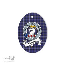Fleming Scottish Clan Badge Plaid Ornament Gift. Christmas Tree Ornament Fleming Tartan Ornament,  ceramic ornament, personalized christmas ornaments, christmas tree ornaments, christmas door decorations, Plaid Ornament, Tartan Ceramic Ornament