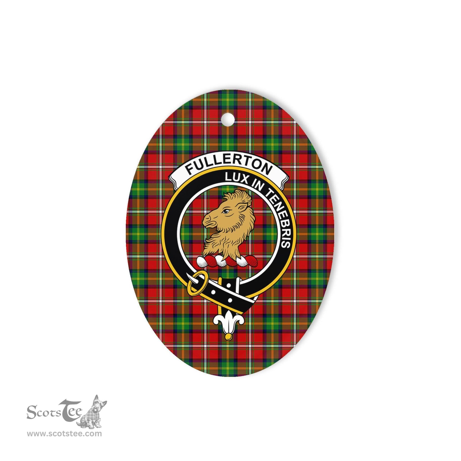 Fullerton Scottish Clan Plaid Ornament Gift. Christmas Tree Ornament Fullerton Clan Tartan Ornament,  ceramic ornament, personalized christmas ornaments, christmas tree ornaments, christmas door decorations, Plaid Ornament, Tartan Ceramic Ornament