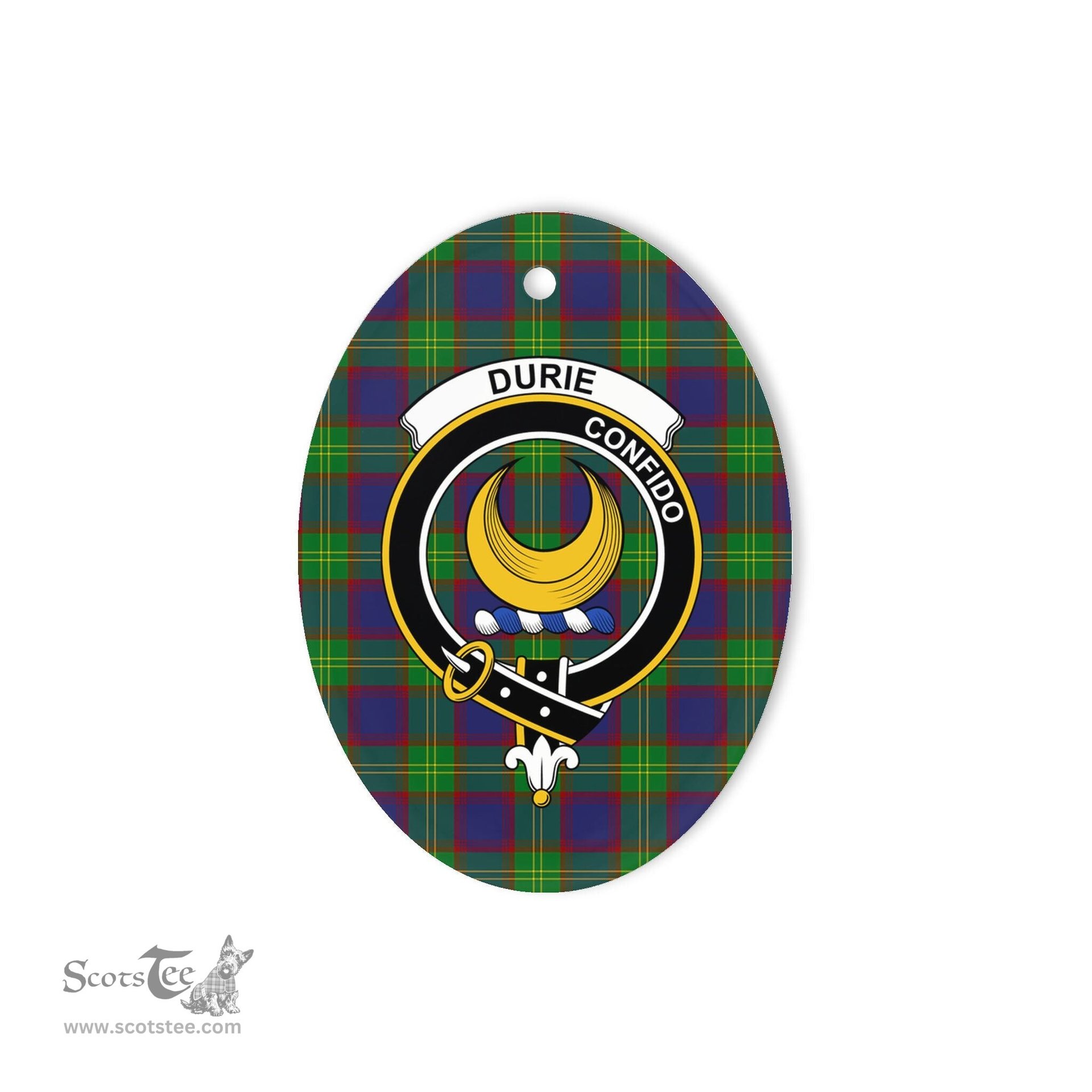 Durie Scottish Clan Plaid Ornament Gift. Christmas Tree Ornament Durie Clan Tartan Ornament,  ceramic ornament, personalized christmas ornaments, christmas tree ornaments, christmas door decorations, Plaid Ornament, Tartan Ceramic Ornament