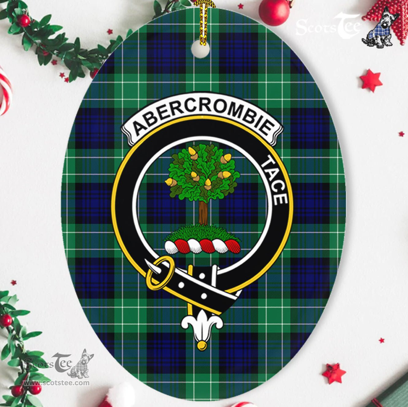 Abercrombie Scottish Clan Plaid Ornament Gift. Christmas Tree Ornament Abercrombie Clan Tartan Ornament,  ceramic ornament, personalized christmas ornaments, christmas tree ornaments, christmas door decorations, Plaid Ornament, Tartan Ceramic Ornament