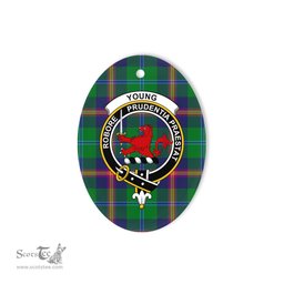 Young Scottish Clan Plaid Ornament Gift. Christmas Tree Ornament Young Clan Tartan Ornament,  ceramic ornament, personalized christmas ornaments, christmas tree ornaments, christmas door decorations, Plaid Ornament, Tartan Ceramic Ornament