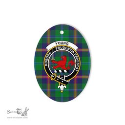 Young Scottish Clan Plaid Ornament Gift. Christmas Tree Ornament Young Clan Tartan Ornament,  ceramic ornament, personalized christmas ornaments, christmas tree ornaments, christmas door decorations, Plaid Ornament, Tartan Ceramic Ornament