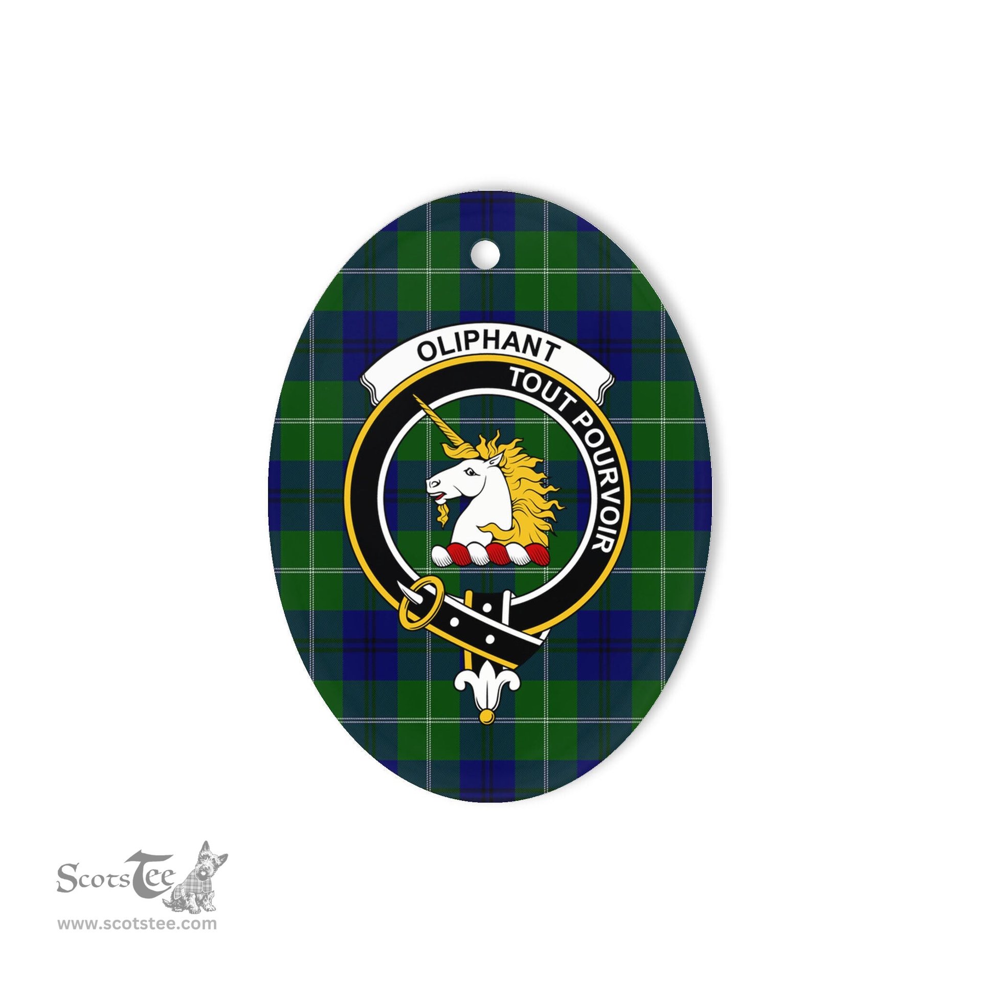 Oliphant Scottish Clan Plaid Ornament Gift. Christmas Tree Ornament Oliphant Clan Tartan Ornament,  ceramic ornament, personalized christmas ornaments, christmas tree ornaments, christmas door decorations, Plaid Ornament, Tartan Ceramic Ornament